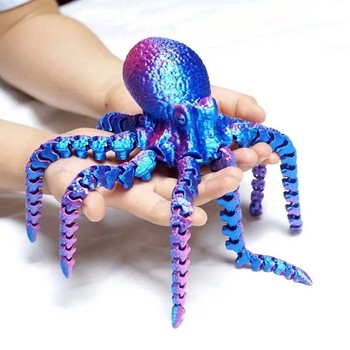 3d octopus toy 7.5in/19cm