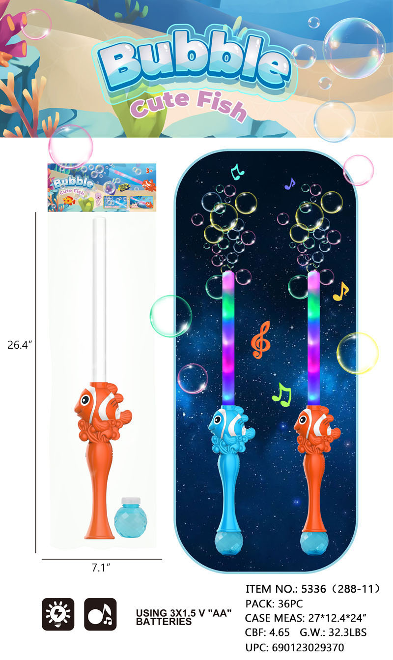 Bubble Sword-26' Clownfish long stick pegpack